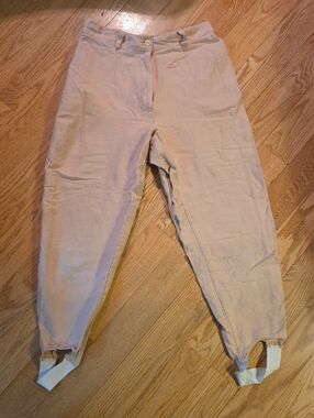 Light Beige Stirrup Pants